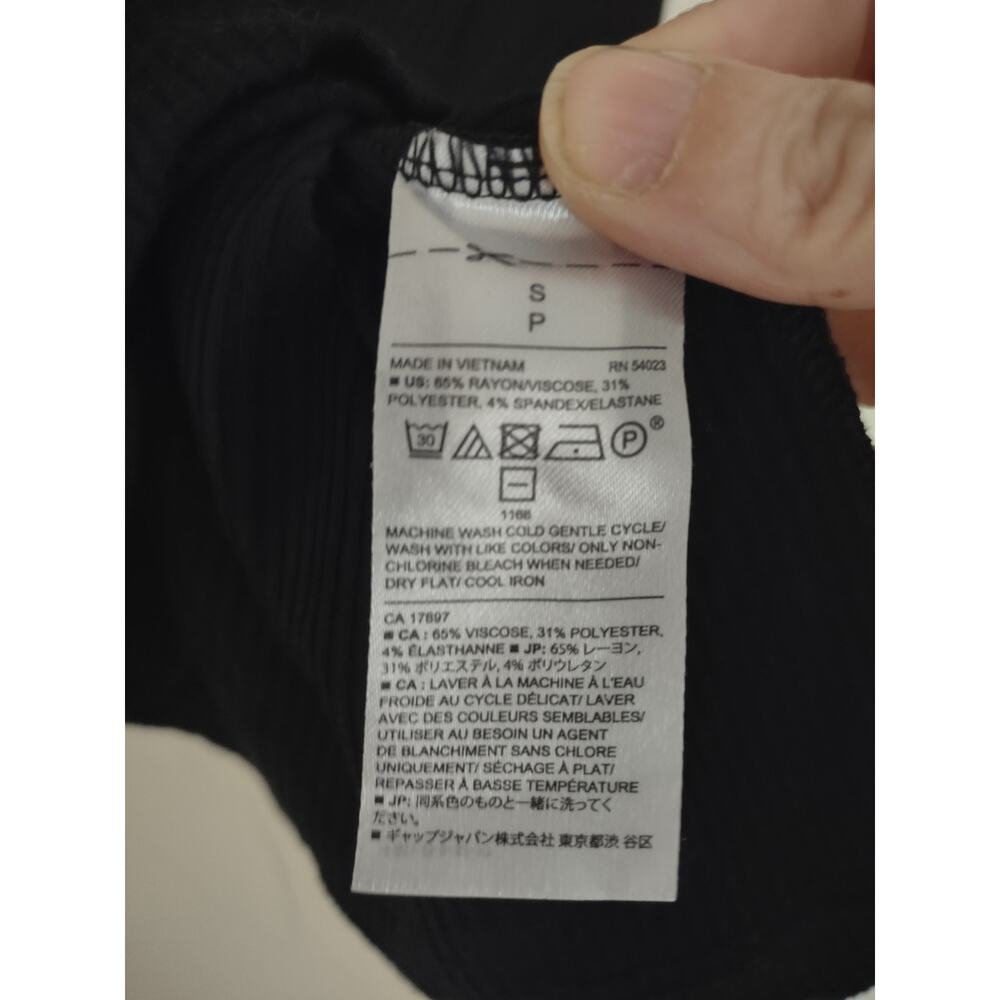 Banana republic factory ribbed black crop top Size Small Casual Balletcore - Picture 5 of 6
